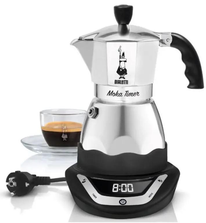 Bialetti Easy Timer 6 - Elektrische Moka Express - 6 kopjes - Aluminium - Timer