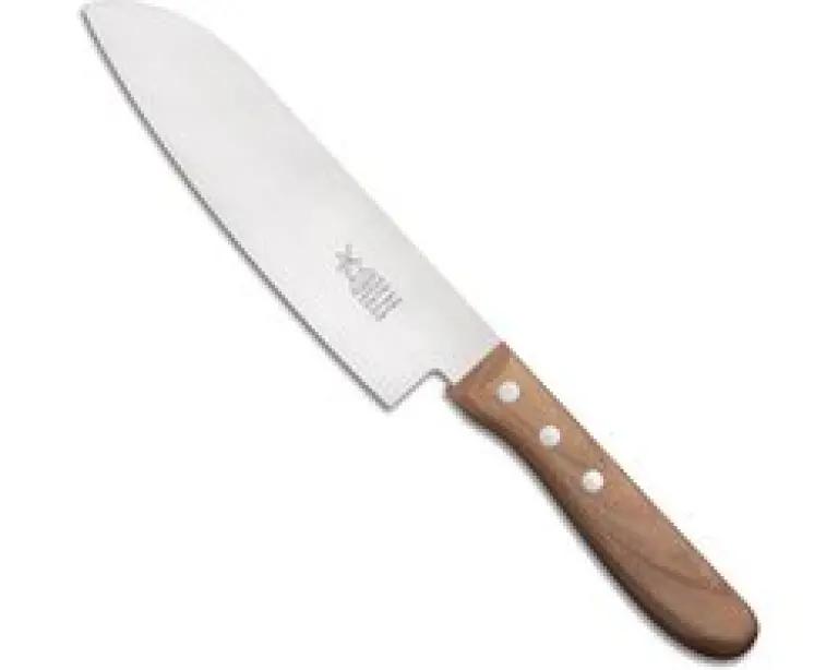 Herder 1940625020002 Santoku Koksmes - Koolstofstaal Lemmet - Kersenhout Handvat - Ergonomisch