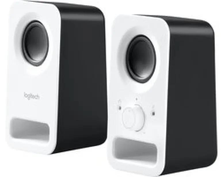 Logitech Z150 - Speakerset - Wit - Helder geluid - Compact ontwerp - Hoofdtelefoonaansluiting