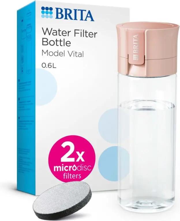 Brita Vital 128357 - Waterfilterfles - 0,6L - BPA-vrij - PFAS-filter