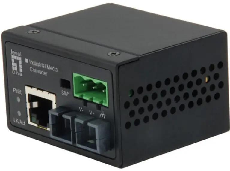 LevelOne IEC-4301 - Netwerk Media Converter - 100 Mbit/s - Single-mode - Zwart