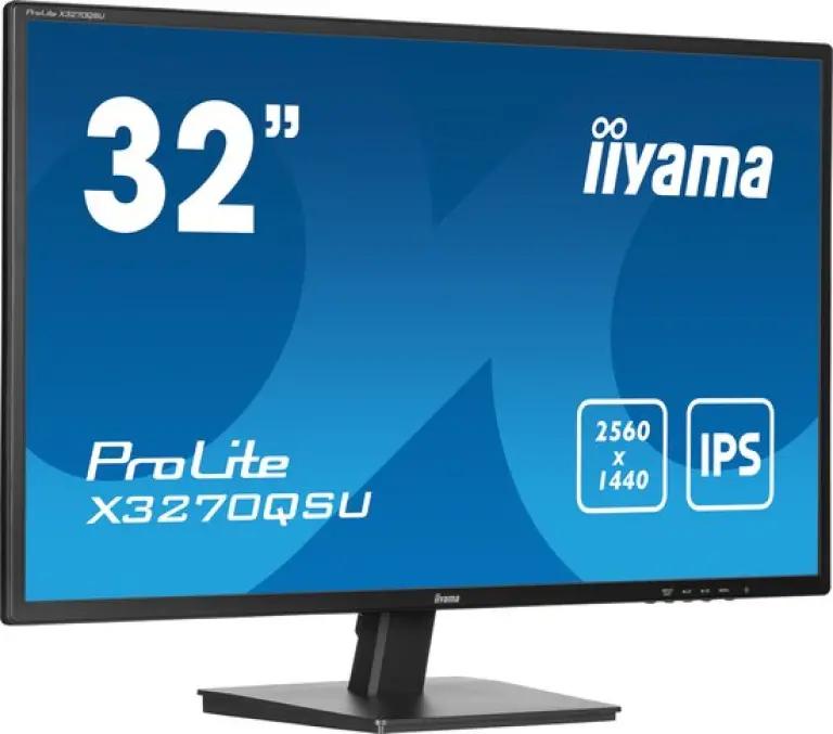 iiyama ProLite X3270QSU-B1 - 32 inch - QHD - IPS - USB-hub (3x)